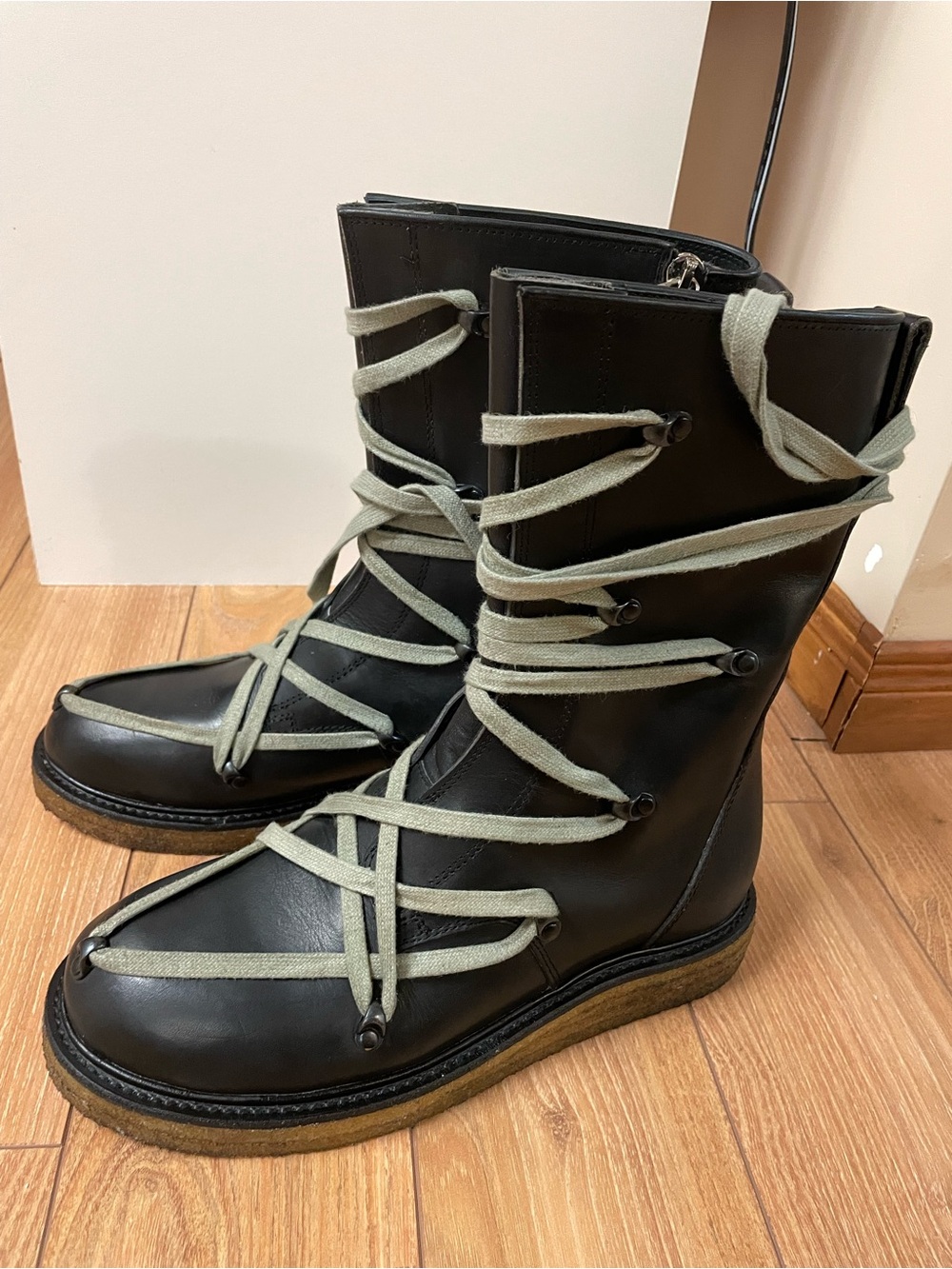 Rick Owens glitter boots